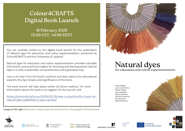 Cover for article 'Colour4CRAFTS Digital Book Launch 16.2.2026 at 13:00 CET/14:00'